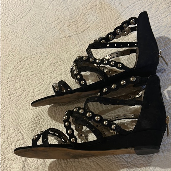 Sam Edelman Black Dustee Gladiator Sandals with Studded Straps. Size 8.5 - Picture 6 of 14